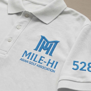 White Polo with Embroidered Logo